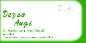 dezso angi business card