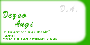 dezso angi business card